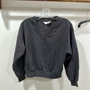 H&M Charcoal V-Neck Sweater for girls